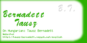 bernadett tausz business card